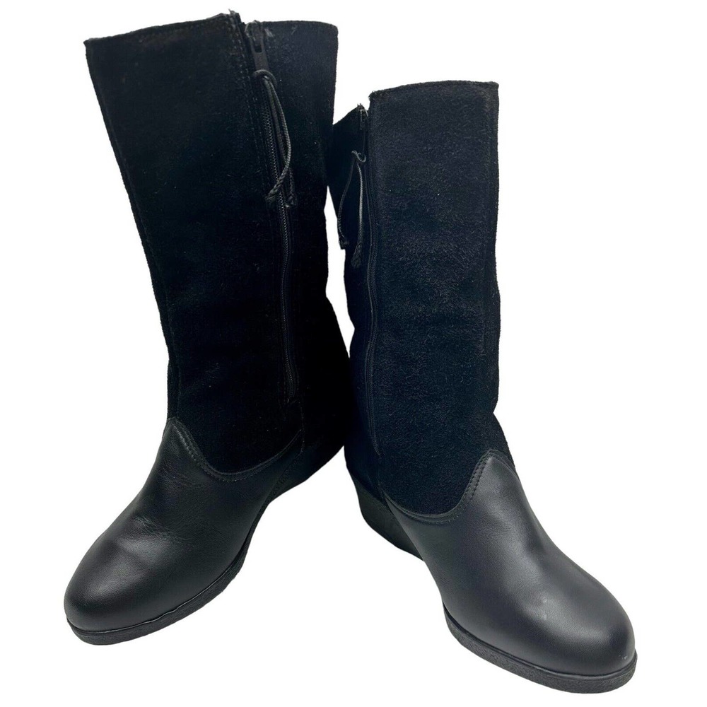 Vintage Revelations Black Ankle Boots‎ Size 6.5W (810D021)